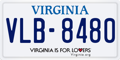 VA license plate VLB8480