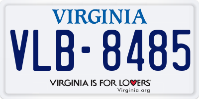 VA license plate VLB8485