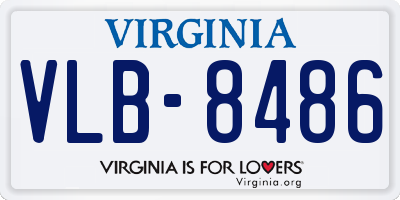 VA license plate VLB8486