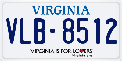 VA license plate VLB8512