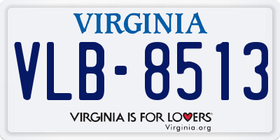VA license plate VLB8513