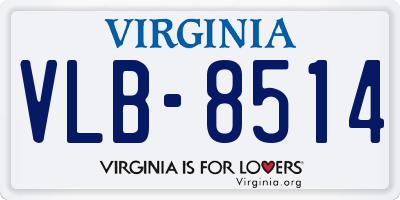 VA license plate VLB8514