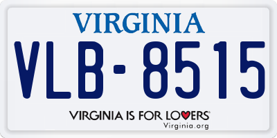 VA license plate VLB8515