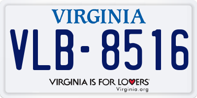 VA license plate VLB8516