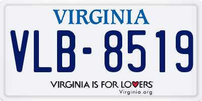VA license plate VLB8519