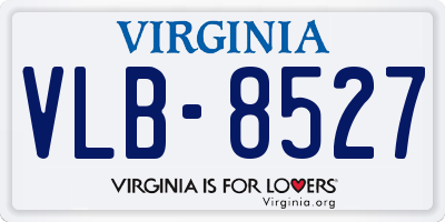 VA license plate VLB8527