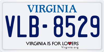 VA license plate VLB8529