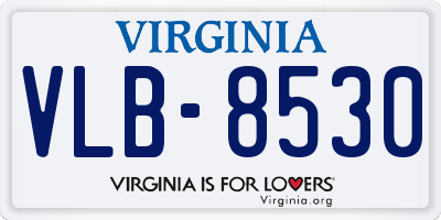 VA license plate VLB8530