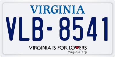 VA license plate VLB8541