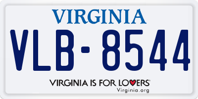 VA license plate VLB8544