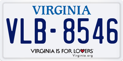 VA license plate VLB8546