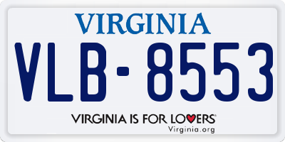 VA license plate VLB8553