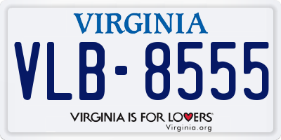VA license plate VLB8555