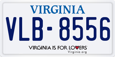 VA license plate VLB8556