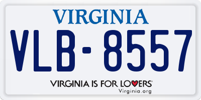 VA license plate VLB8557