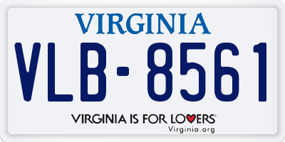 VA license plate VLB8561