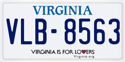 VA license plate VLB8563
