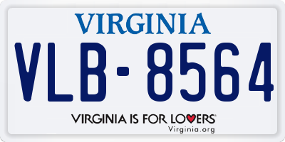 VA license plate VLB8564