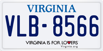 VA license plate VLB8566