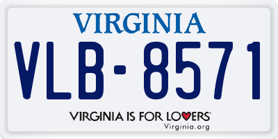 VA license plate VLB8571
