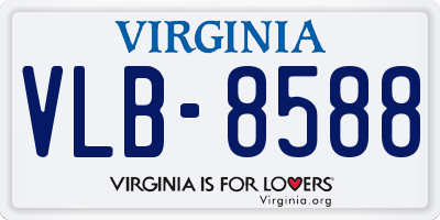 VA license plate VLB8588