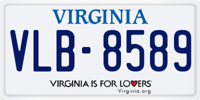 VA license plate VLB8589