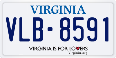 VA license plate VLB8591