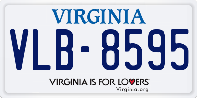 VA license plate VLB8595
