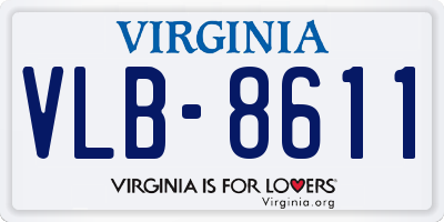 VA license plate VLB8611