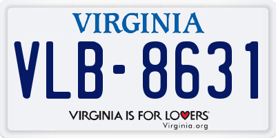 VA license plate VLB8631