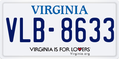 VA license plate VLB8633