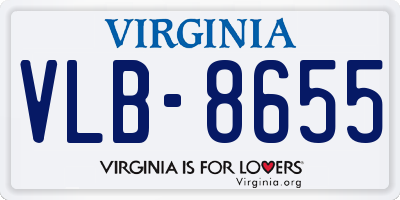 VA license plate VLB8655