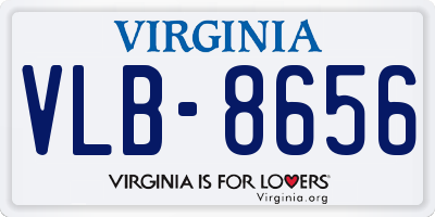 VA license plate VLB8656