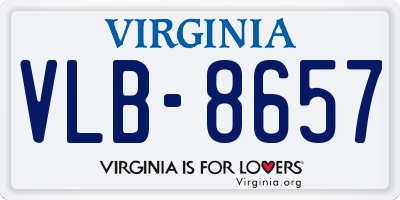 VA license plate VLB8657
