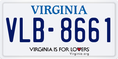 VA license plate VLB8661