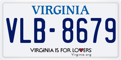 VA license plate VLB8679