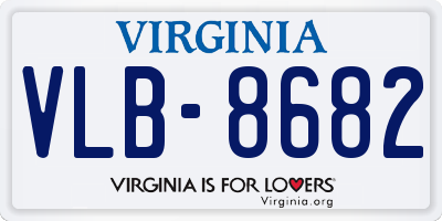 VA license plate VLB8682