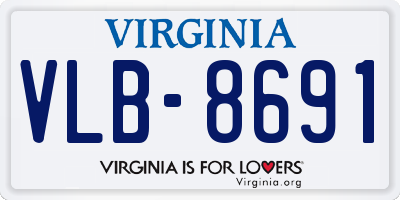 VA license plate VLB8691