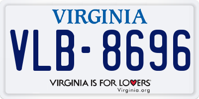 VA license plate VLB8696