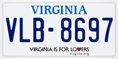 VA license plate VLB8697