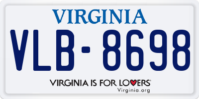 VA license plate VLB8698