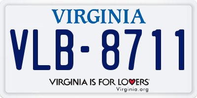 VA license plate VLB8711