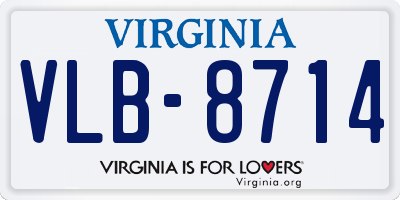 VA license plate VLB8714