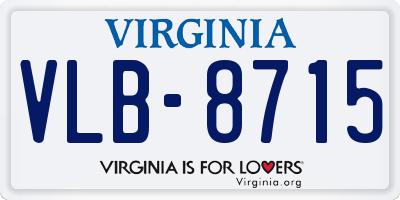 VA license plate VLB8715