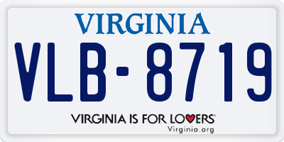 VA license plate VLB8719