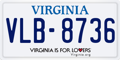 VA license plate VLB8736
