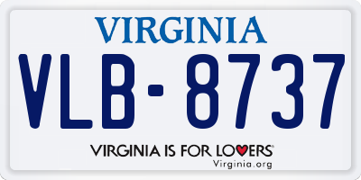 VA license plate VLB8737