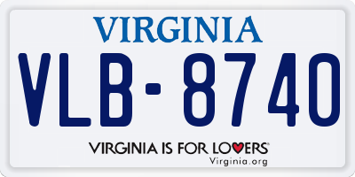 VA license plate VLB8740