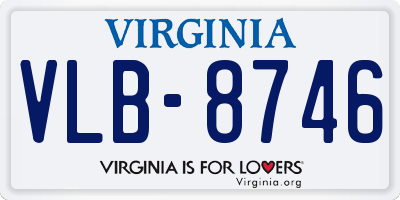 VA license plate VLB8746