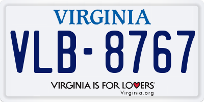 VA license plate VLB8767